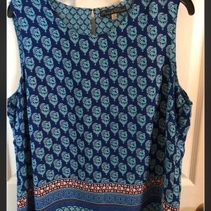 Rose And Olive Xl Top Sleeveless Blue